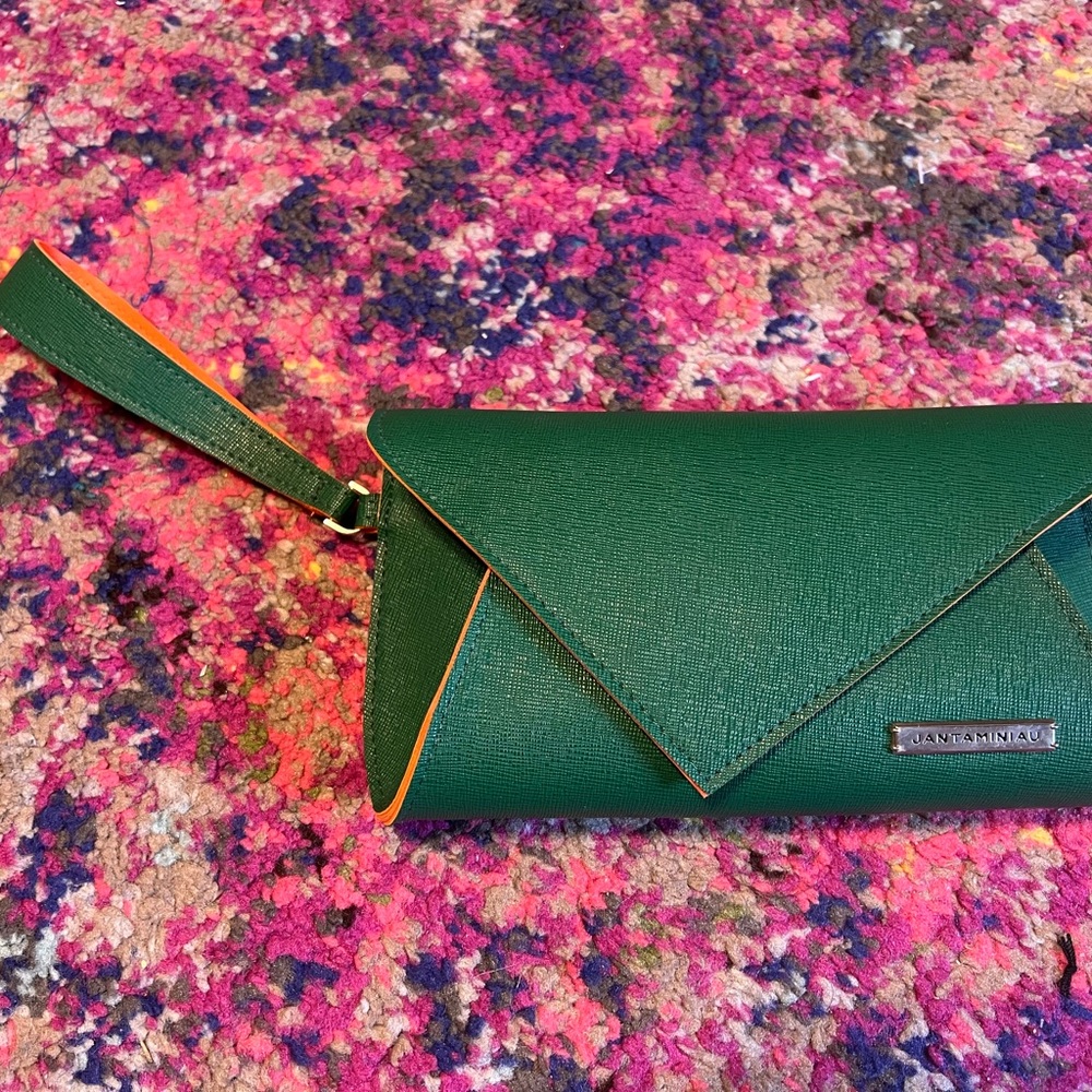 Jantaminiau Green Clutch by Brand